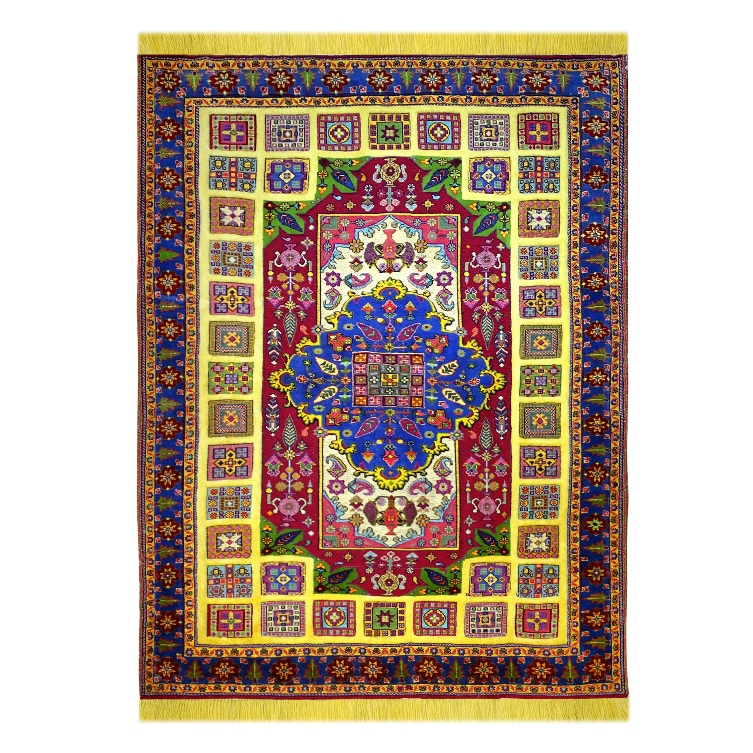 گلیم دستباف سه متری مدل ترنج خشتی کد 2015