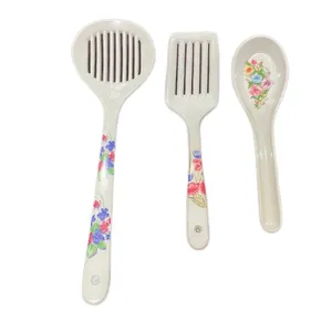 سرویس کفگیر و ملاقه 3 پارچه مدل گلدار