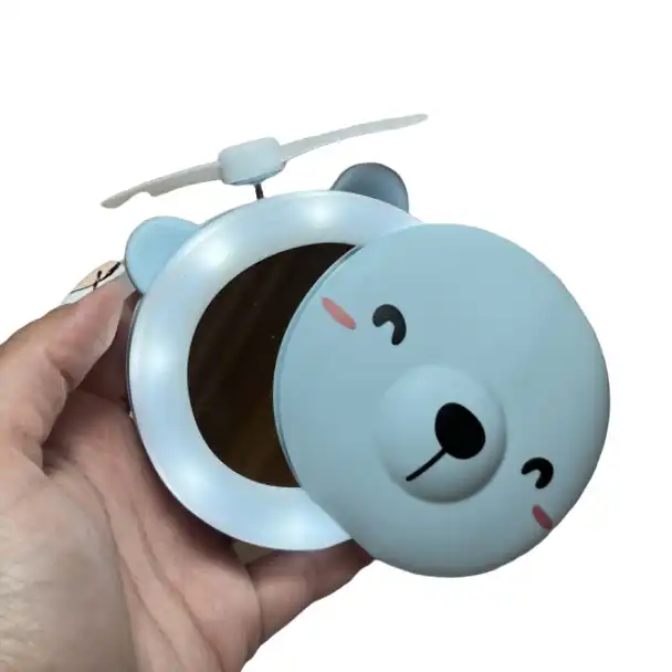 پنکه همراه مدل آينه دار و رينگ لايت دار