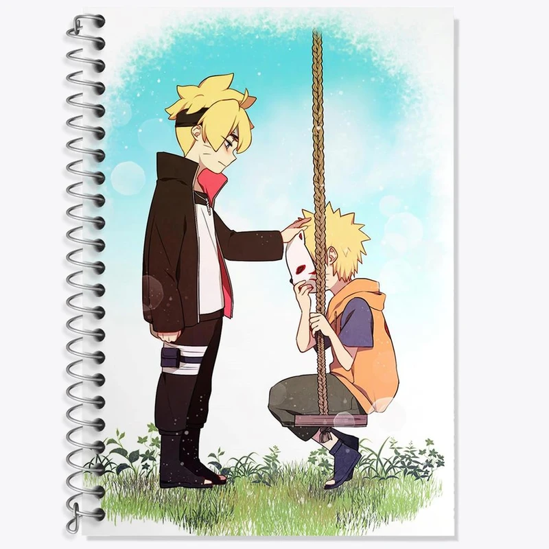 دفتر لغت 50 برگ خندالو مدل ناروتو و بورتو انیمه بوروتو Boruto کد 13153