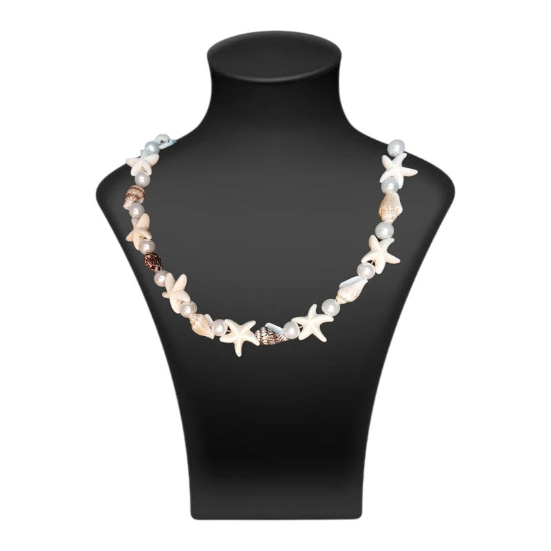 گردنبند زنانه مدل صدف حلزونی ستاره دریایی