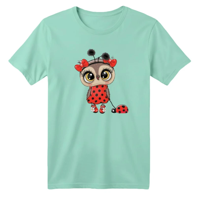 تی شرت آستین کوتاه بچگانه مدل جغد کد ۱