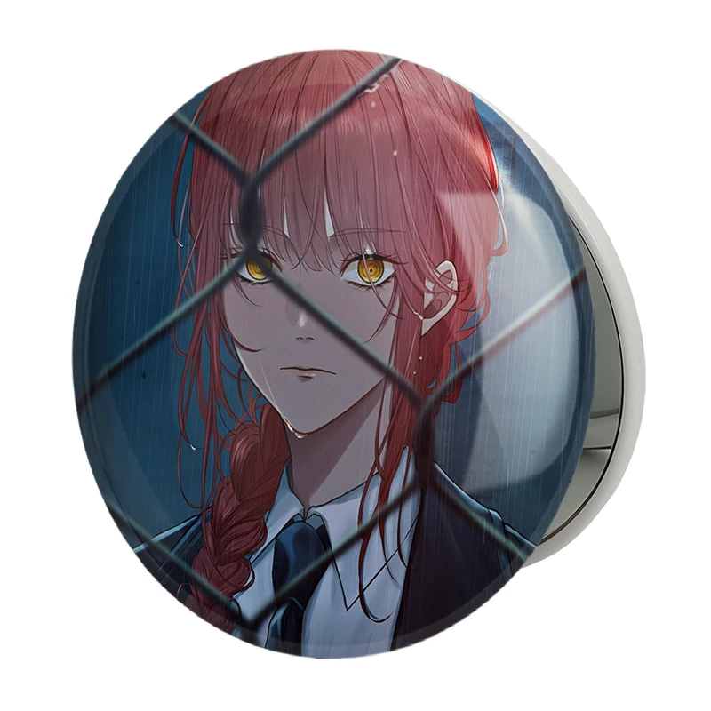 آینه جیبی خندالو طرح ماکیما انیمه مرد اره ای Chainsaw Man مدل تاشو کد 17973 