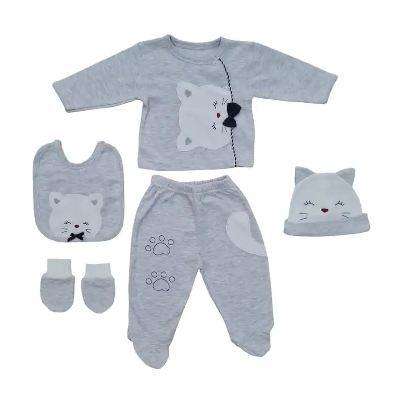 ست 5 تکه لباس نوزادی گایه مدل گربه