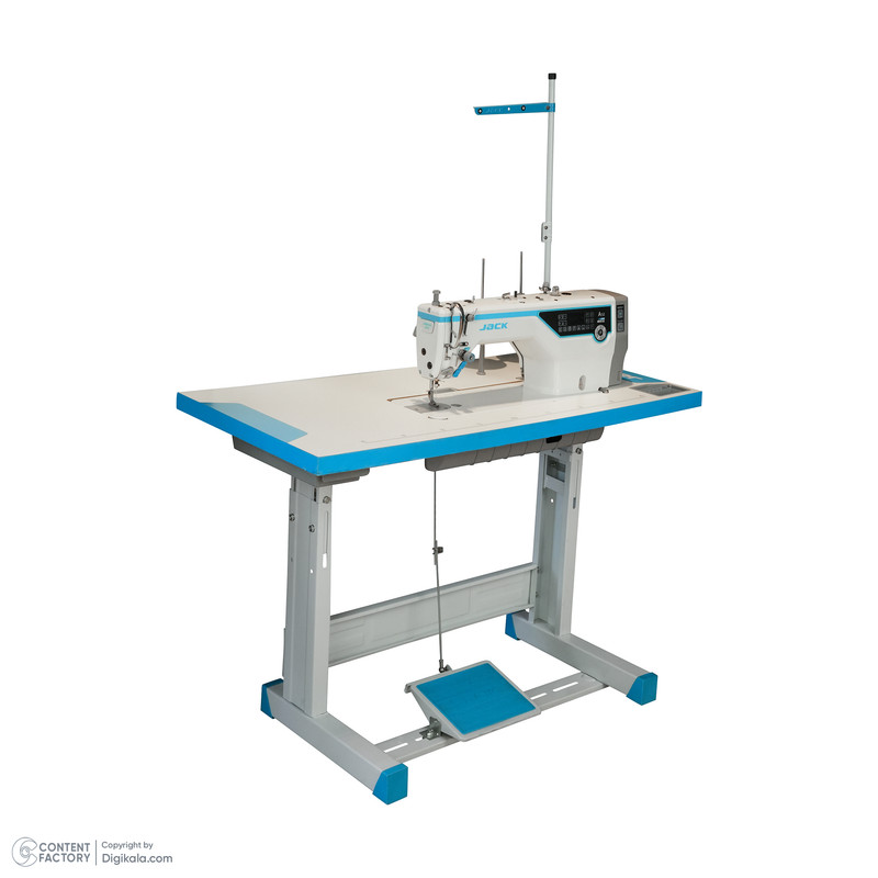 چرخ خیاطی صنعتی راسته دوز تمام اتوماتیک جک مدل A5E - به همراه میز و پایه