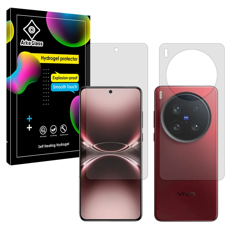 محافظ صفحه نمایش مات آرکا گلس مدل Tough مناسب برای گوشی موبایل ویوو X200 Ultra به همراه محافظ پشت گوشی