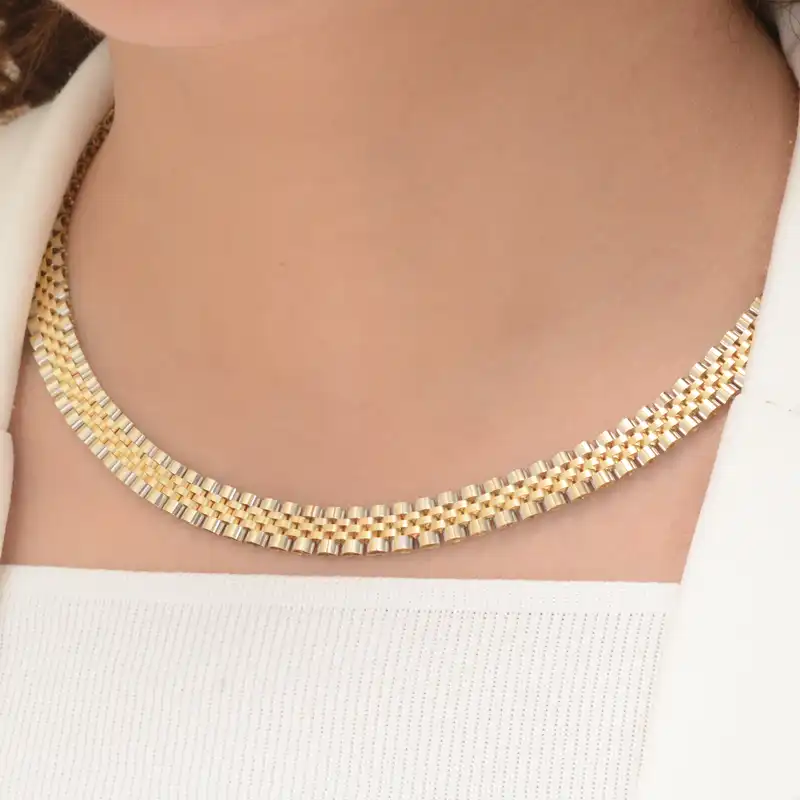 گردنبند طلا 18 عیار زنانه طلای مستجابی  کد 453