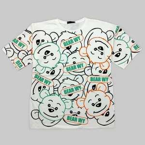 تی شرت آستین کوتاه زنانه مدل پاندا رنگ سفید