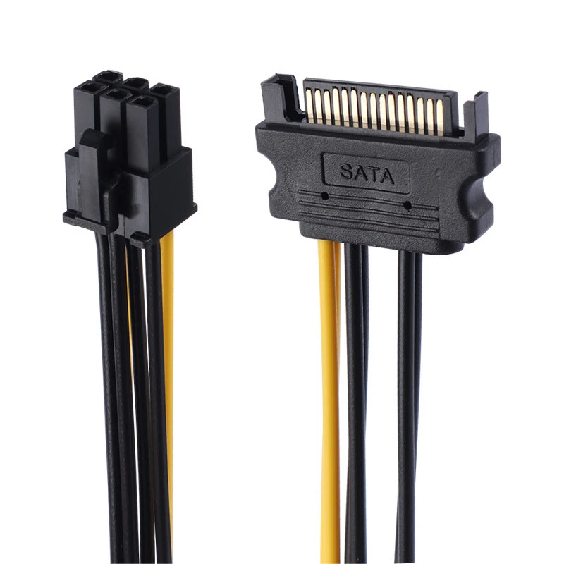 کابل برق کارت گرافیک 6 پین به ساتا رویال 0.2 متر