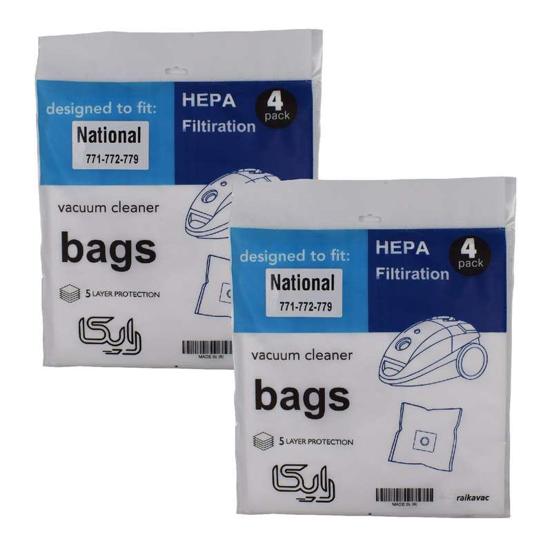 پاکت جاروبرقی رایکا مدل ناسیونال 771 2 بسته 4 عددی