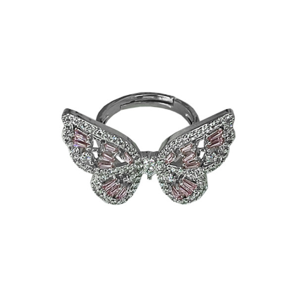 انگشتر زنانه مدل پروانه نگین باگتی کد 5004