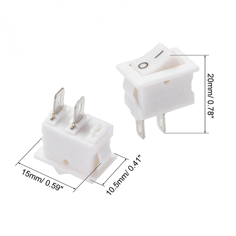 کلید راکر مدل 2 پایه KCD11 بسته 5 عددی