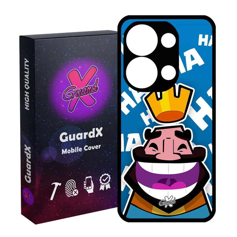 کاور گارد ایکس طرح Clash Royale مدل Glass10036 مناسب برای گوشی موبایل شیائومی Redmi Note 13 Pro 4G / Poco M6 Pro 4G