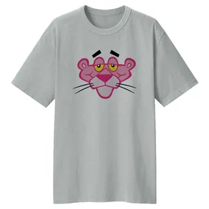 تی شرت لانگ آستین کوتاه زنانه مدل پلنگ صورتی کد LL55 رنگ طوسی