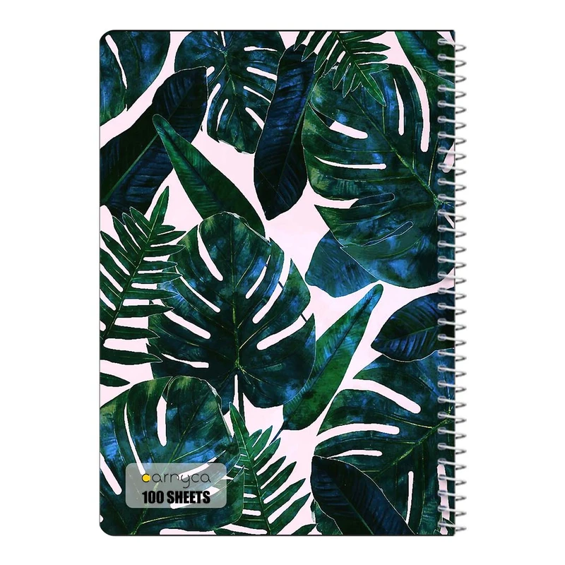دفتر مشق 100 برگ سیمی کارنیکا طرح گل استوایی tropical کد 27294