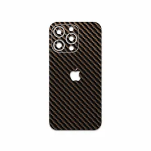 MAHOOT Glossy-Brown-Fiber Cover Sticker for Apple iphone 13 Pro
