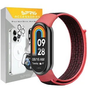 بند اسپریگ مدل Nylon Skin مناسب برای ساعت هوشمند شیائومی Mi band 9