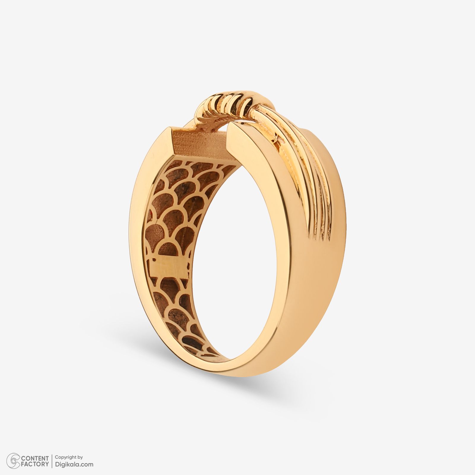 انگشتر طلا 18 عیار زنانه گلدم مدل R347010 سایز 56 -  - 5