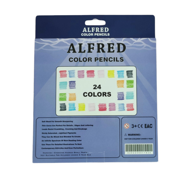 مداد رنگی 24 رنگ آلفرد مدل دریایی