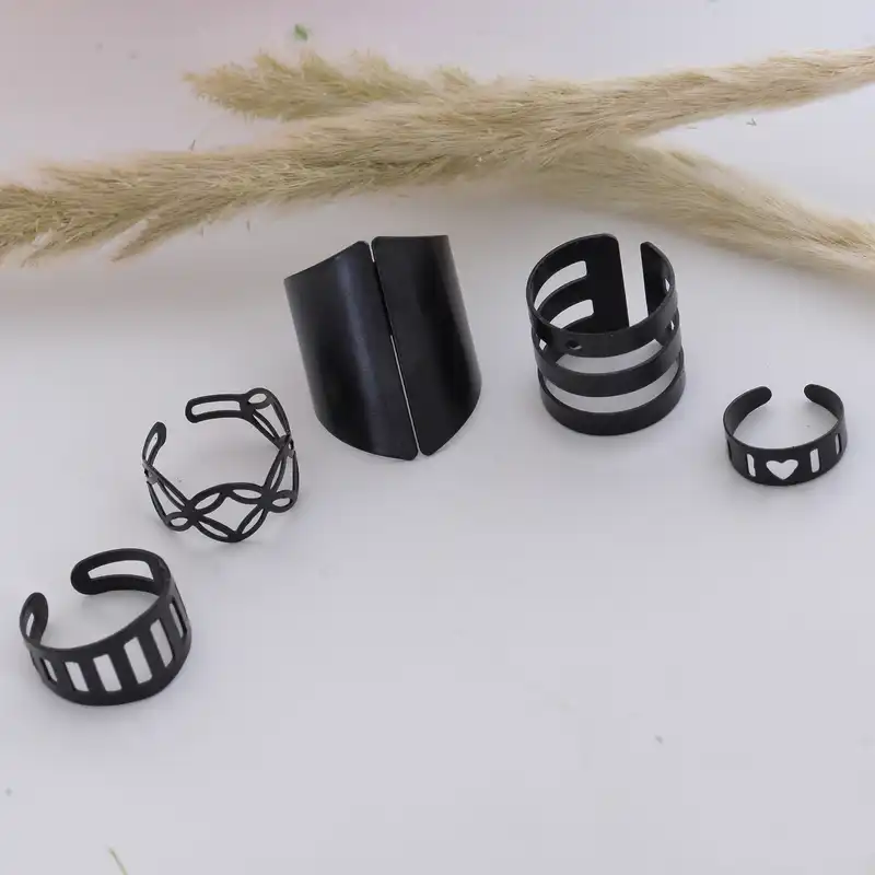 انگشتر زنانه پایتخت کد AN1412 مجموعه 5 عددی