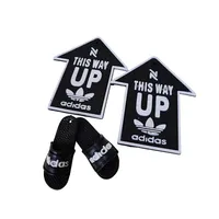 برچسب بدنه خودرو طرح فلش ادیداس و دمپایی مدل&nbsp;adedas&nbsp;مجموعه 4 عددی