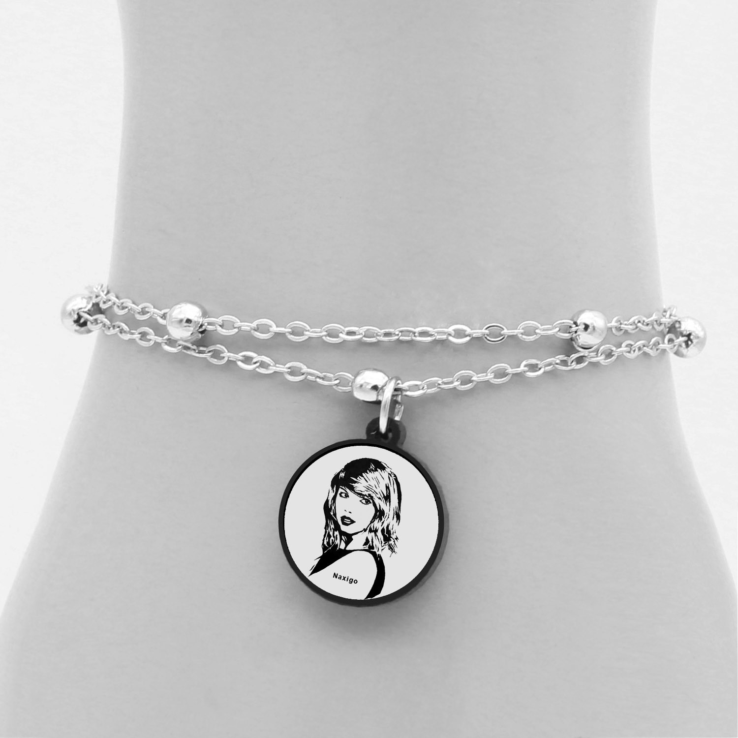 پابند زنانه ناکسیگو مدل شب تاب طرح تیلور سوئیفت کد LB7456