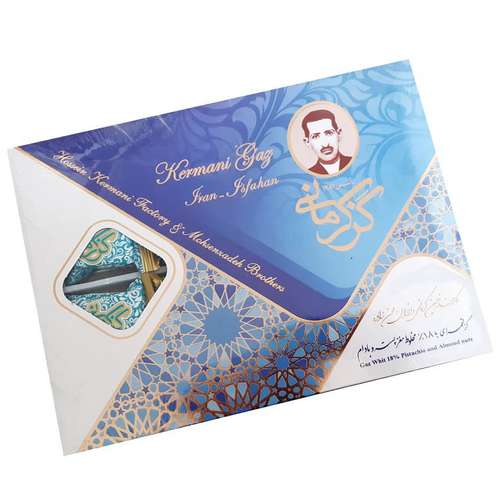 گز لقمه 18 درصد مخلوط پسته و بادام گز کرمانی - 200 گرم