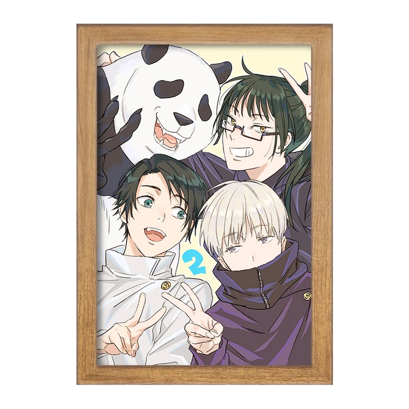 تابلو خندالو مدل پاندا و ماکی و اینوماکی و ویوتا انیمه جوجوتسو کایزن  کد 11110
