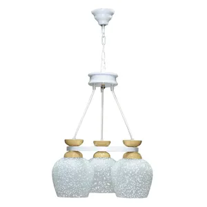 لوستر سه شعله چشمه نور کد G684/3-WT