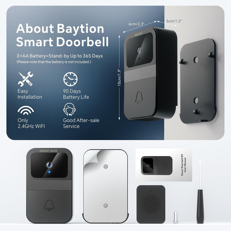 زنگ هوشمند اسمارت گیت مدل D9-APP