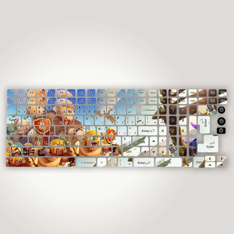 برچسب حروف فارسی کیبورد مدل Gaming کد K-101 