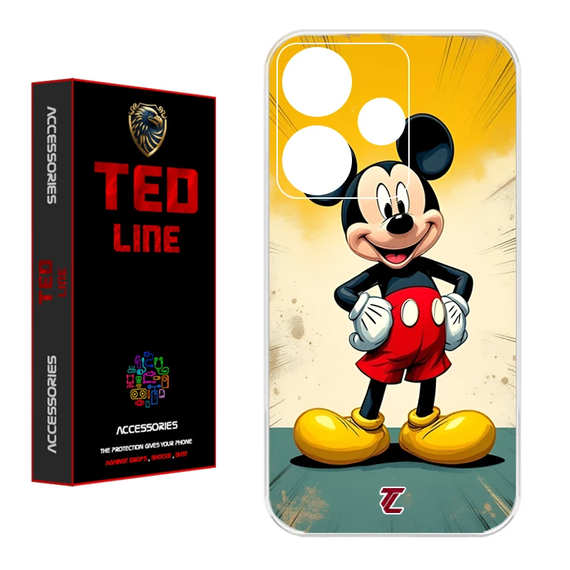 کاور تدلاین طرح میکی موس کد 1144 مناسب برای گوشی موبایل شیائومی Redmi 13 4G