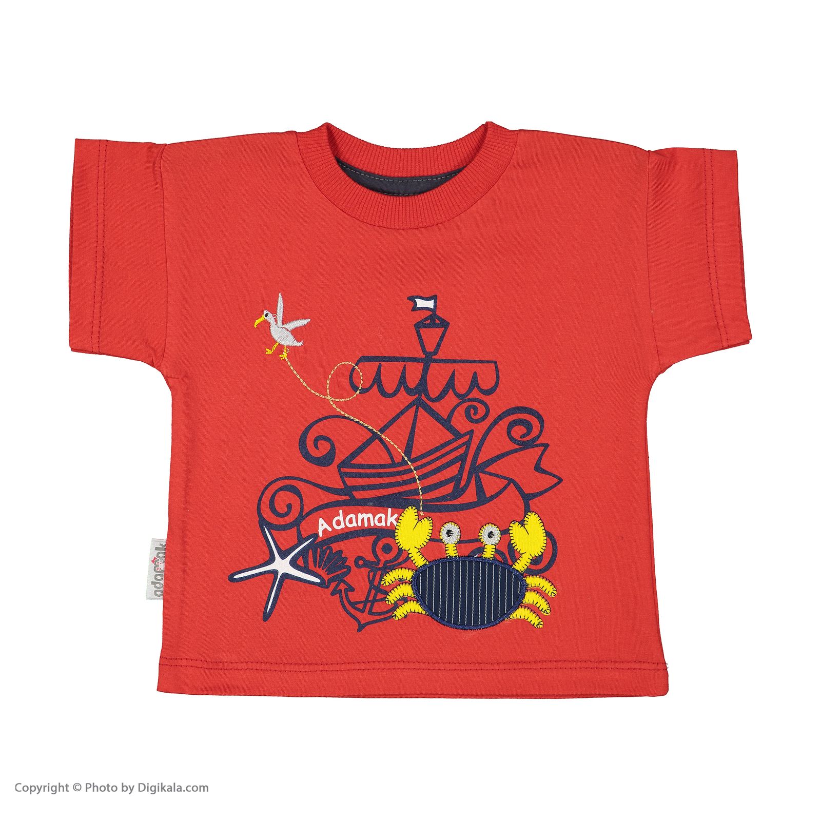 ست تی شرت آستین کوتاه و شلوارک نوزادی پسرانه آدمک مدل 2171241-72 -  - 3