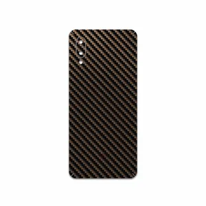 MAHOOT Glossy-Brown-Fiber Cover Sticker for Samsung Galaxy A02