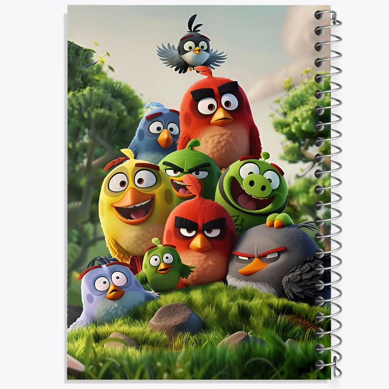 دفتر مشق 100 برگ خندالو طرح پرندگان خشمگین (Angry Birds) کد F6971