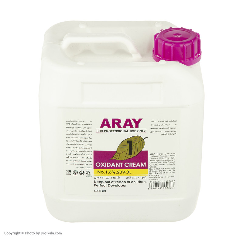 کرم اکسیدان آرای مدل 20Vol شش درصدی حجم 4000 میلی لیتر