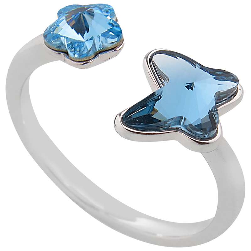 انگشتر زنانه سواروسکی مدل ستاره و پروانه کد 19002