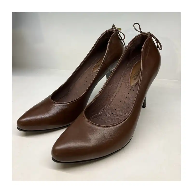 کفش زنانه سرزمین چرم کد 1081 رنگ قهوه ای