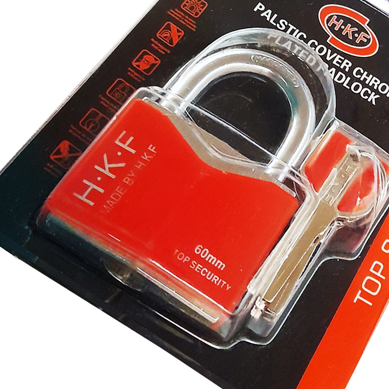 قفل آویز اچ کی اف مدل RO - 66 سایز 60 میلیمتر