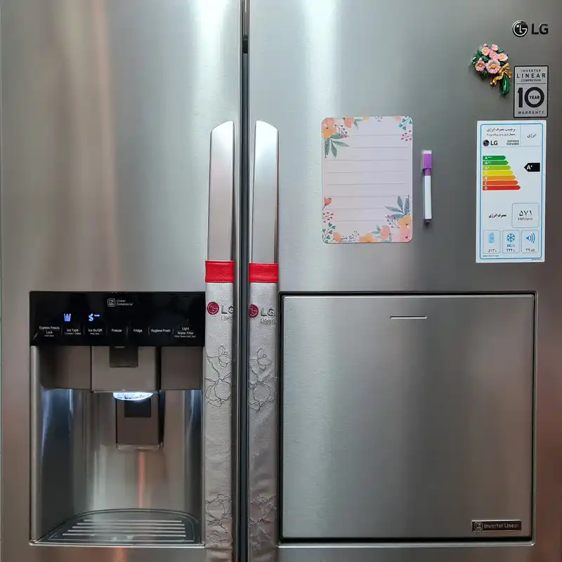 تخته وایت برد سمات مدل رو یخچالی طرح پاییزی سایز 15×20 سانتی متر به همراه ماژیک