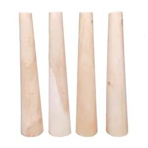 پایه میز عسلی مدل چوبی مخروطی کد D1-R25 بسته 4 عددی