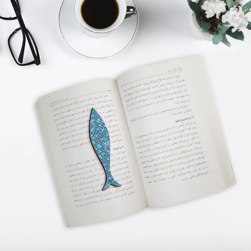 نشانگر کتاب لوکسینو مدل ماهی طرح کاشی کد 2535 مجموعه 3 عددی