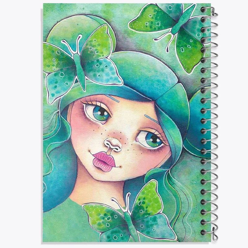 دفتر مشق 100 برگ خندالو طرح دخترونه کد 6064