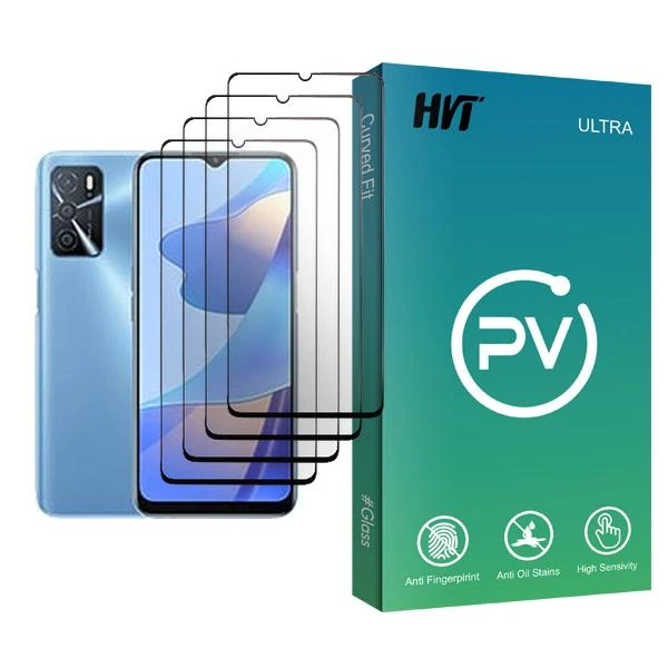 محافظ صفحه نمایش اچ وی تی مدل PV Glass MIX004 مناسب برای گوشی موبایل اوپو A54s بسته چهار عددی
