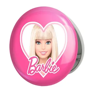 آینه جیبی خندالو طرح عروسک باربی مدل تاشو کد 24644 