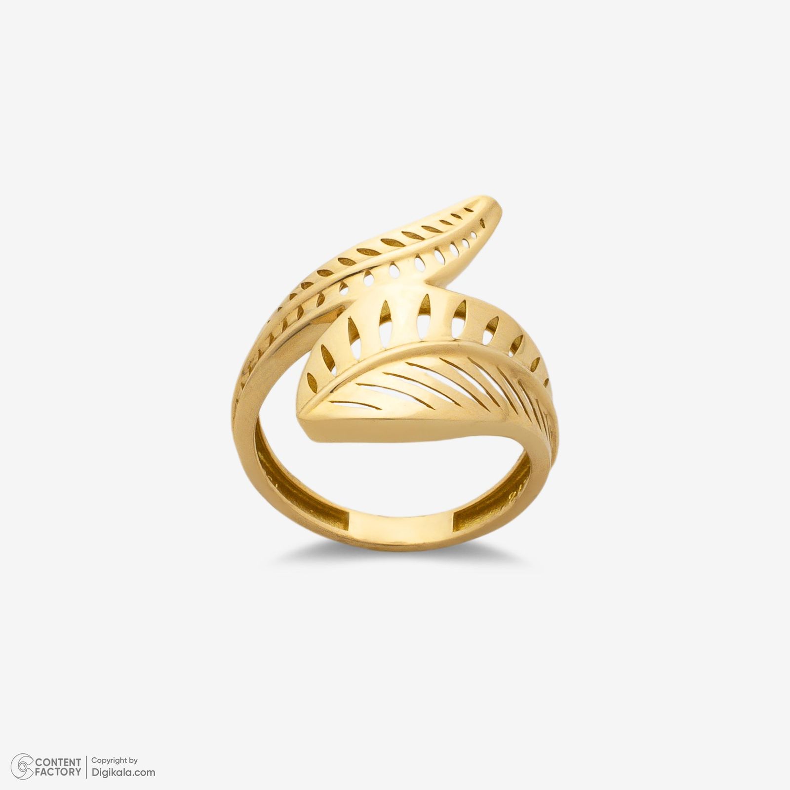 انگشتر طلا 18 عیار زنانه گلدم مدل R348002 سایز 53 -  - 7