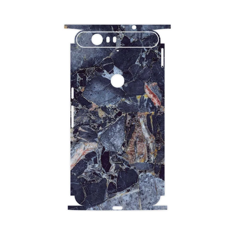 برچسب پوششی ماهوت مدل Broken black marble-FullSkin مناسب برای گوشی موبایل گوگل Nexus 6P
