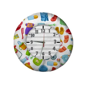 ساعت دیواری کودک شمسه نگار مدل لباس های کودک
