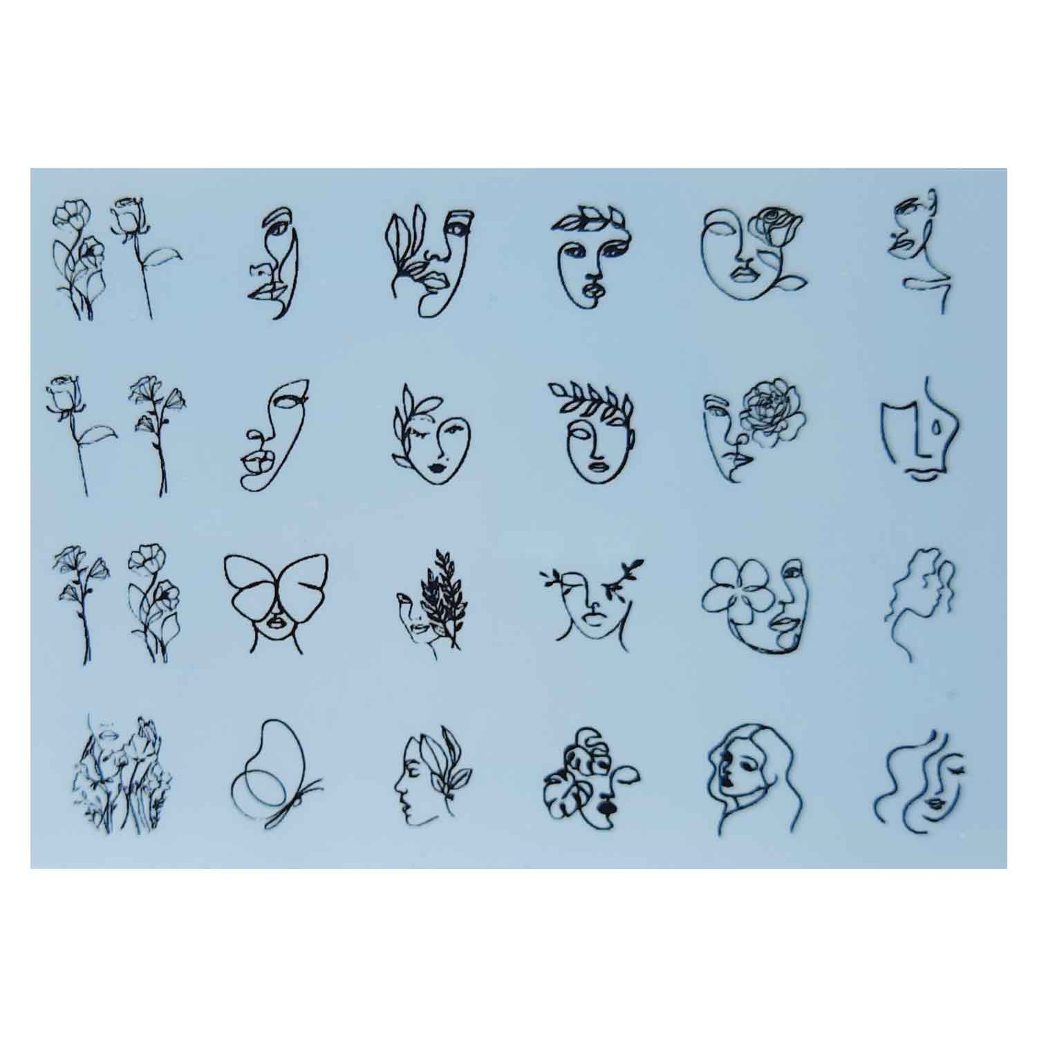 استیکر طراحی ناخن مدل j8