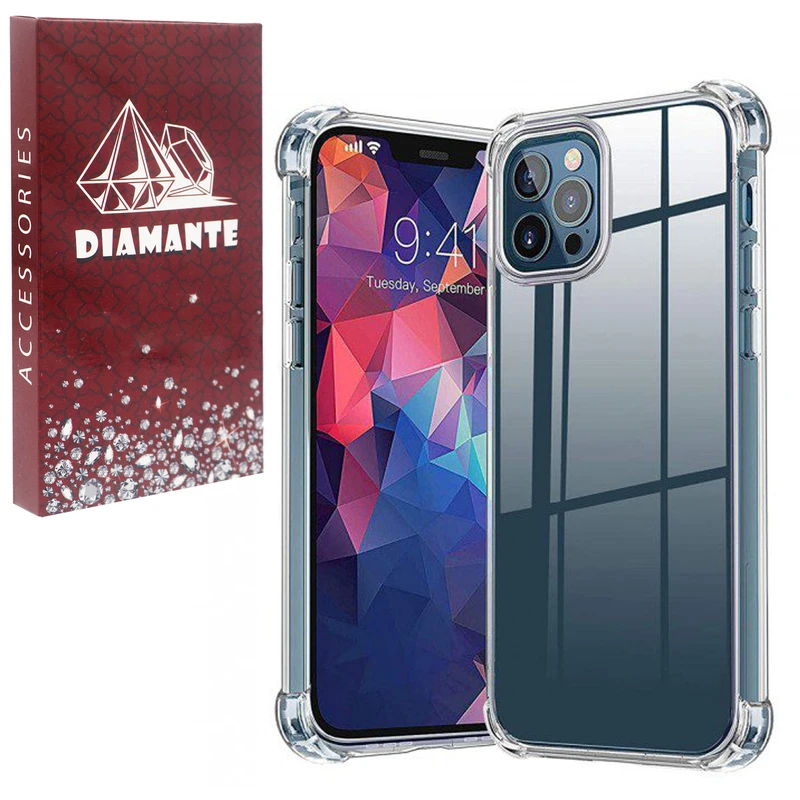 کاور دیامانته مدل بی رنگ مناسب برای گوشی موبایل اپل iPhone 12 Pro Max